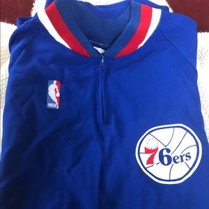 Vintage Philadelphia 76ers Warm Up Pullover Shirt